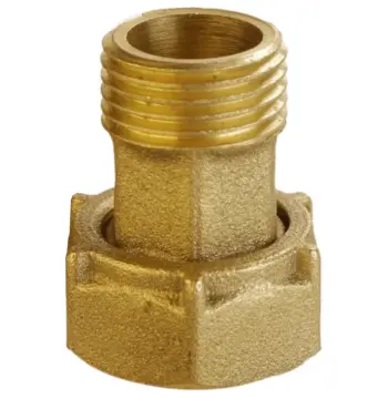Штуцер для побутової техніки латунний 1/2″ВР х 3/8″ЗР без резинової прокладки Б2705КА