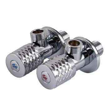 !!Набор кранов угловых керамика PROFESSIONAL EXCLUSIVE 1/2″X1/2″ 9999 CHROME (1уп.)