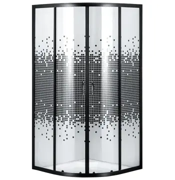 Душова кабіна півкругла без піддона WISLA N90TB.Mosaic BRAVO (1уп.)