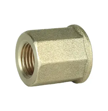 Муфта 3/8″ВВ латунна восьмигранна А0301А