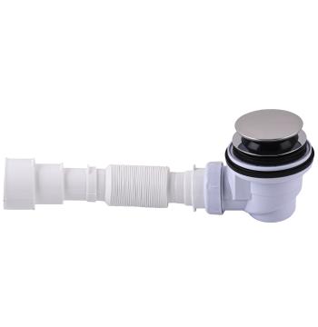 Сифон ″Waterstal″ для душевого поддону Click-Clack с гибкой трубой 32/40/50 Н=65 мм (А - 1765)