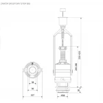 Зливний клапан K.K.POL ZSS/211, Stop, довгий BIS(350/ZSS/211-00-T1)