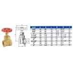 Засувка вентильна пряма SOLOMON латунна 1″ (2042)