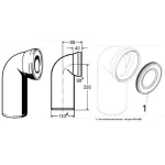 Колено для унитаза 90° пластик Ø110 VIEGA 100551