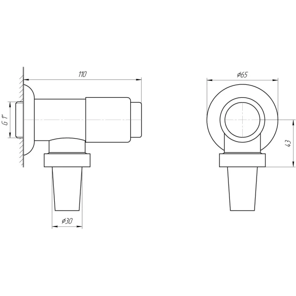 Кран-дозатор для унітаза TREMOLADA ТREMO-472А