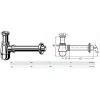 Сифон для бІде VIEGA 1 1/4″х1 1/4″ хром бутил. 114619