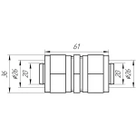 Муфта промежуточная APE ITALY 703 L 26x26