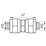 Муфта промежуточная APE ITALY 703 L 16x16