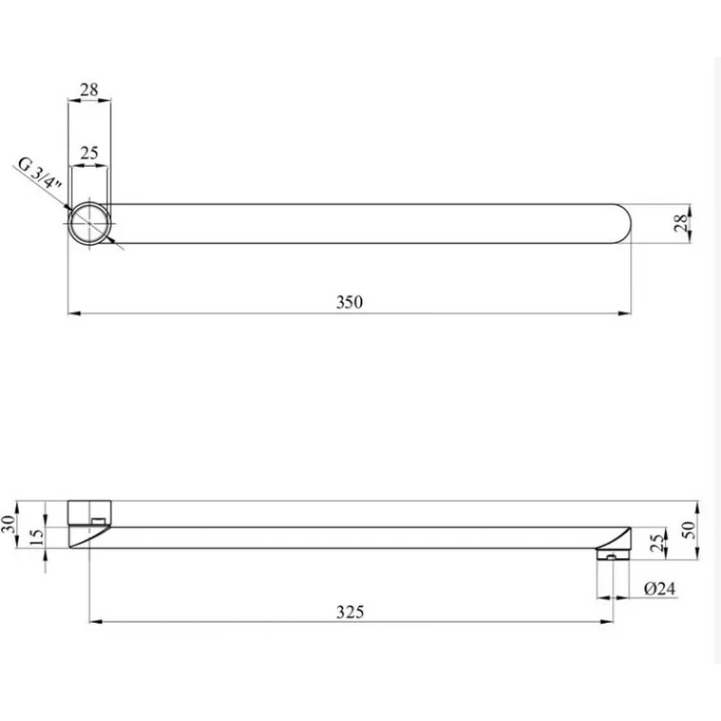 Излив смесителя Globus Lux M72 35F