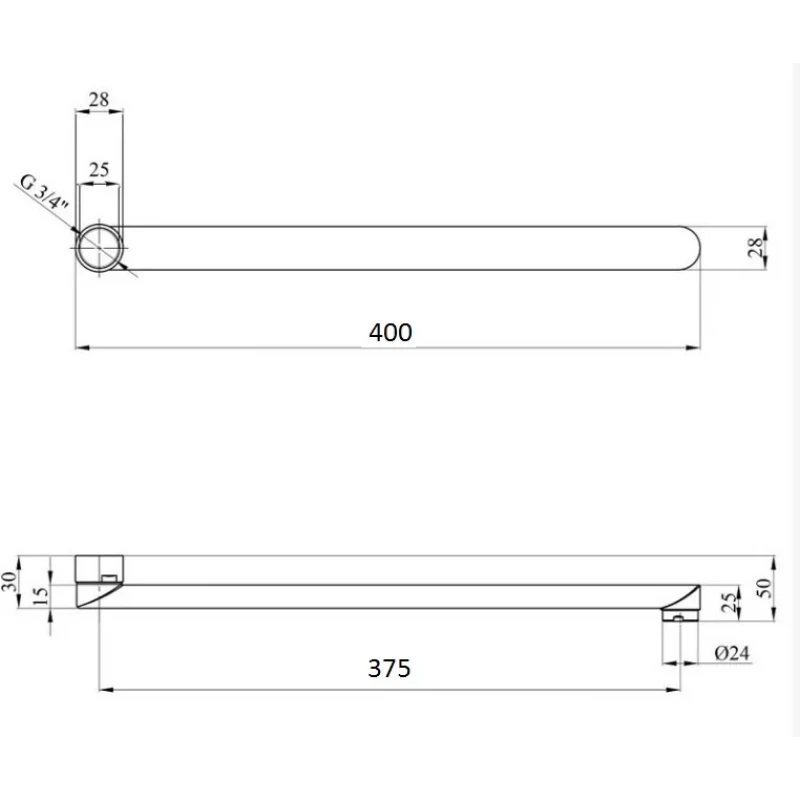 Излив смесителя Globus Lux M72 40F