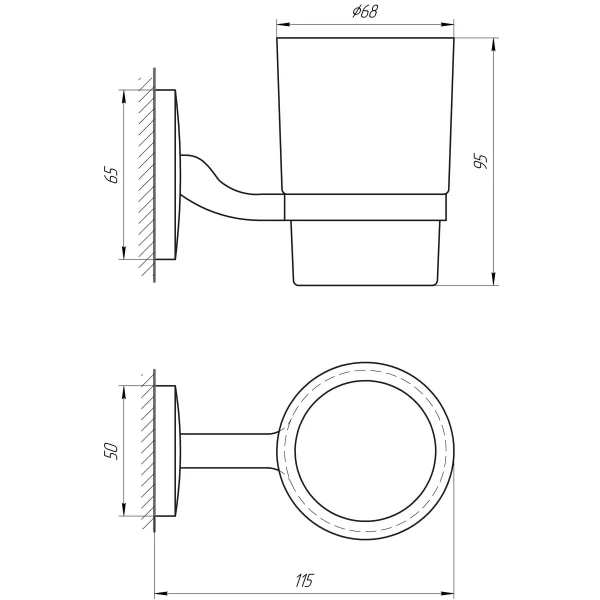 Стакан одинарний Perfect Sanitary Appliances RM 1101