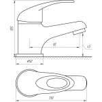 Смеситель для умывальника Globus Lux Sena GLS-101