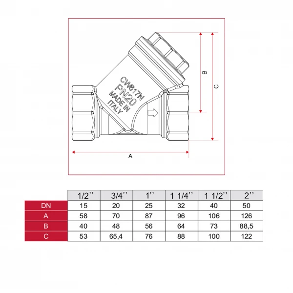 Фільтр грубого очищення ITAP 1″ 192
