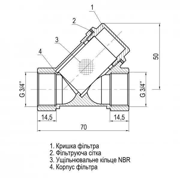 Фільтр грубого очищення SOLOMON 3/4″ 8011