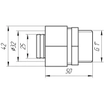 Муфта с наружной резьбой APE ITALY 701 L 1″x32