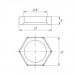 Контргайка 3/4″В латунная А1202А