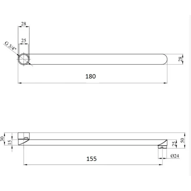 Излив смесителя Globus Lux M72 18F