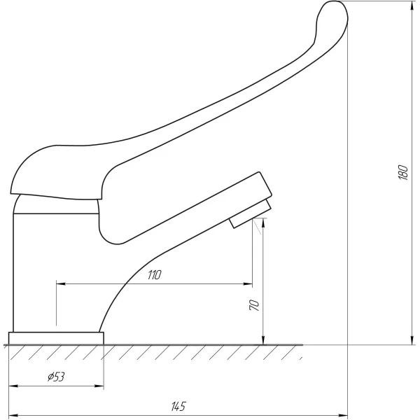 Смеситель для умывальника Globus Lux CLINIC GLCA-1011