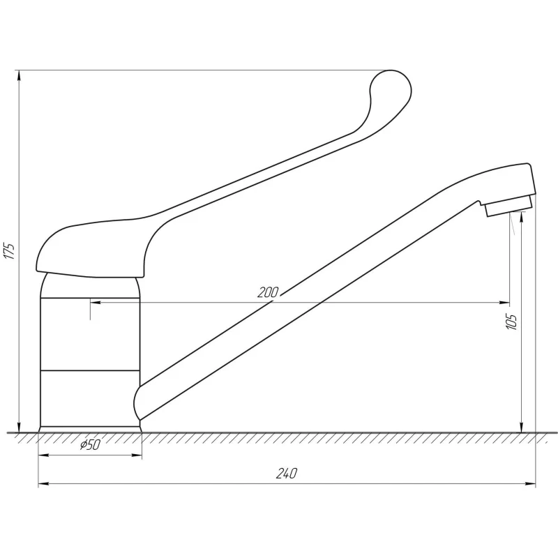 Смеситель для кухни Globus Lux CLINIC GLCA-1033