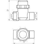 Фільтр грубого очищення SOLOMON 3/4″ ЗВ нікель з відстійником (8015) TD1053