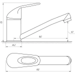 Смеситель для умывальника Globus Lux Sena GLS-103M