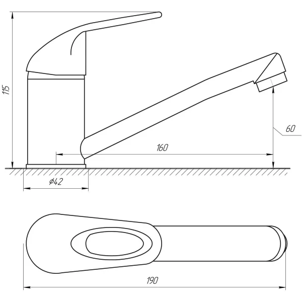 Смеситель для умывальника Globus Lux Sena GLS-103M