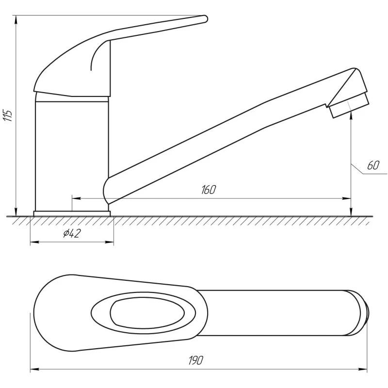 Смеситель для умывальника Globus Lux Sena GLS-103M