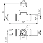 Тройник промежуточный пресс APE ITALY AP 131 20х20х16