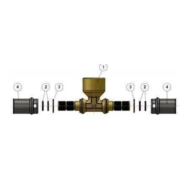 Тройник с внутренней резьбой пресс APE ITALY AP 132 16х1/2″х16