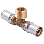 Тройник с наружной резьбой пресс APE ITALY AP 133 16х1/2″х16