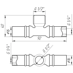 Тройник с наружной резьбой пресс APE ITALY AP 133 16х1/2″х16