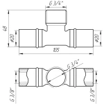 Тройник с наружной резьбой пресс APE ITALY AP 133 20х3/4″х20