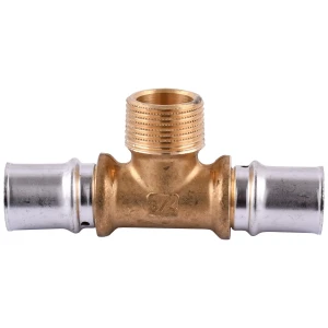 Тройник с наружной резьбой пресс APE ITALY AP 133 20х3/4″х20 Тройник с наружной резьбой пресс APE ITALY AP 133 20х3/4″х20