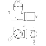 Уголок с внутренней резьбой пресс APE ITALY AP 152 1/2″х20