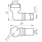 Уголок с внутренней резьбой пресс APE ITALY AP 152 1/2″х16