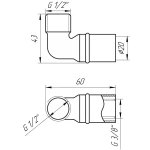 Уголок с наружной резьбой пресс APE ITALY AP 153 1/2″х20