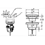 Донний клапан універсальний VIEGA 1 1/4″х63 хром 492687/5439