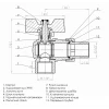 Кран кульовий кутовий з американкою SOLOMON 1/2″ ПОСИЛЕННИЙ B1043
