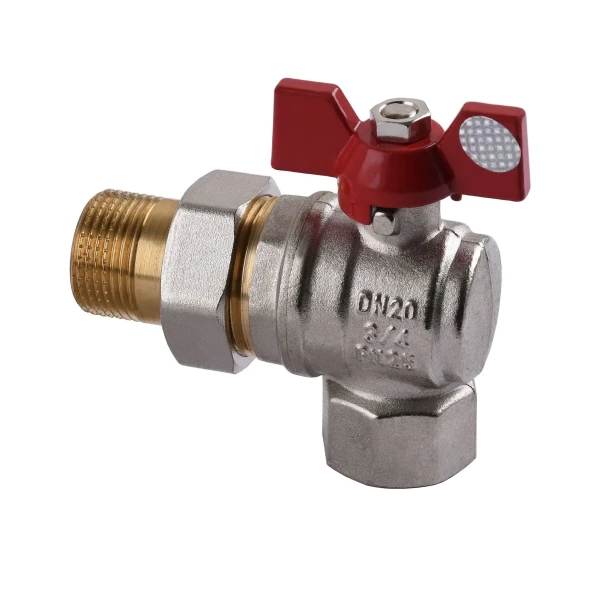 Кран кульовий кутовий з американкою SOLOMON 3/4″ ПОСИЛЕННИЙ B1043