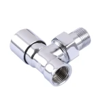 Кран вентильний з американкою1/2″ кутовий п/ключ CHROM Art. 1844 Solomon