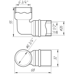 Уголок с внутренней резьбой пресс APE ITALY AP 152 3/4″х26
