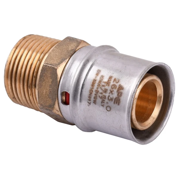 Муфта с наружной резьбой пресс APE ITALY AP 101 3/4″х26