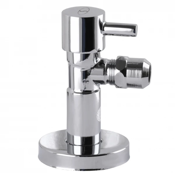 Кран полуоборотный угловой с цангой SOLOMON 1/2″х 3/8″ Lazer 7076 ( 2 шт.)
