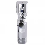 Кран полуоборотный угловой с цангой SOLOMON 1/2″х 3/8″ Lazer 7076 ( 2 шт.)