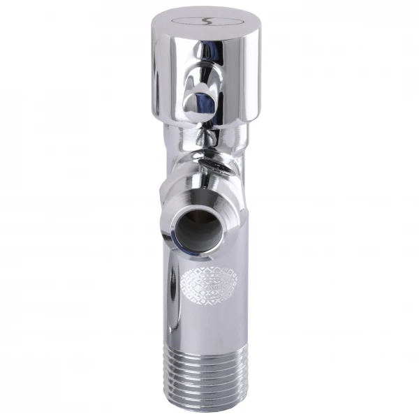Кран полуоборотный угловой с цангой SOLOMON 1/2″х 3/8″ Lazer 7076 ( 2 шт.)