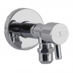 Кран полуоборотный угловой с цангой SOLOMON 1/2″х 3/8″ Lazer 7076 ( 2 шт.)
