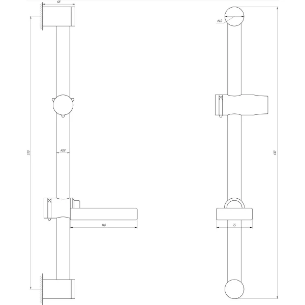 Душевая стойка Dishi STD812