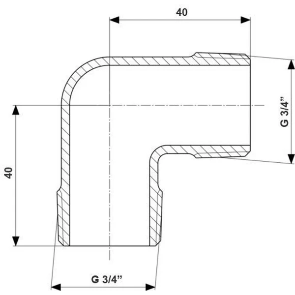 Угол VIEGA 3091  3/4″ ЗЗ (317980)