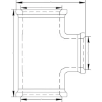Тройник VIEGA 3130  1″x3/4″х1″ ВВВ (264420)