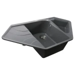 Гранітна мийка Globus Lux GARDA сірий металік 1000х500мм-А0003